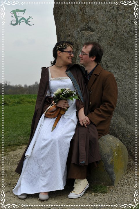 Robe et cape de mariée